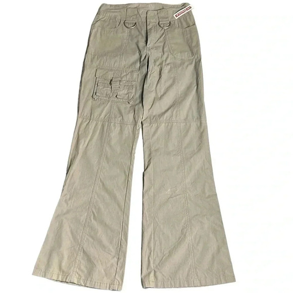 MISS DAZZLE cargo pants,Y2K,Metal accents,boot cut,wide hem,rodeo,retro,cotton - Picture 15 of 15